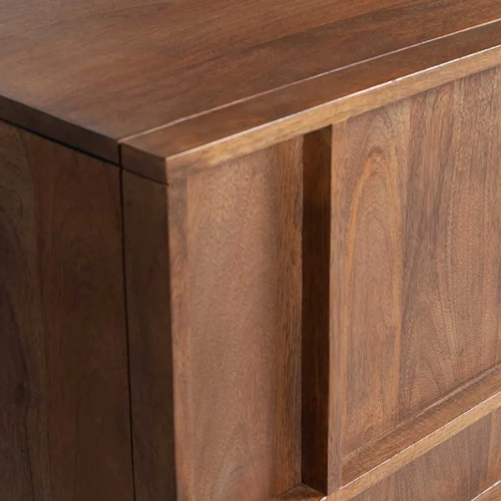 Wohnen Tv & Hifi-Möbel|Lowboards<140x54x42 Schrank aus Mango Holz mit Bügelgestell - Stuva
