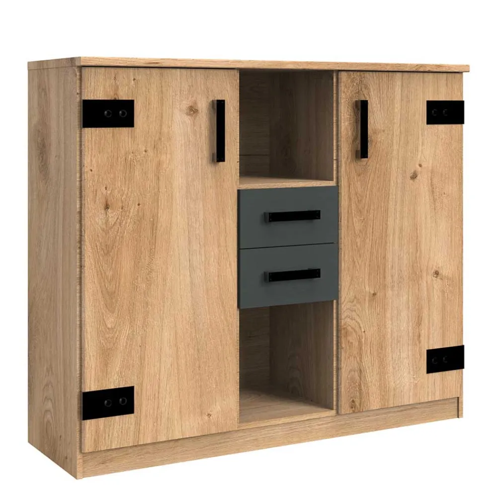 Wohnen Sideboards<124x105x41 Schrank im Industry & Loft Style - Uletria