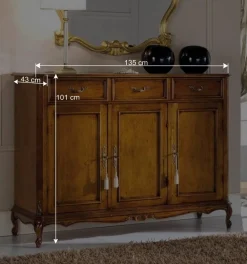 Wohnen Sideboards<135x101x43 Schrank im Italienischen Stil - Carlenna
