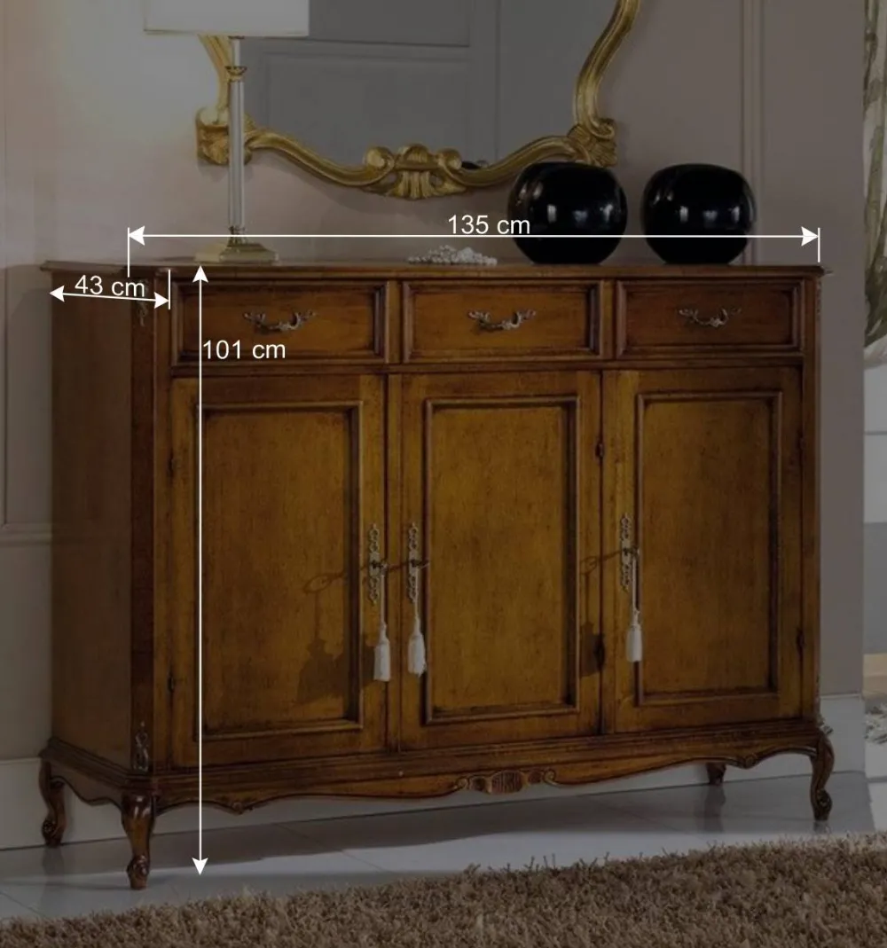 Wohnen Sideboards<135x101x43 Schrank im Italienischen Stil - Carlenna
