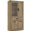 Wohnen Vitrinen<110x200x40 Schrank in Eiche Dunkel - Yoziska