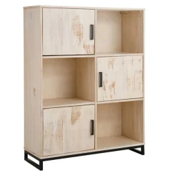 Wohnen Regale<110x140x39 Schrank mit 3 Türen & 3 Fächern - Pseino