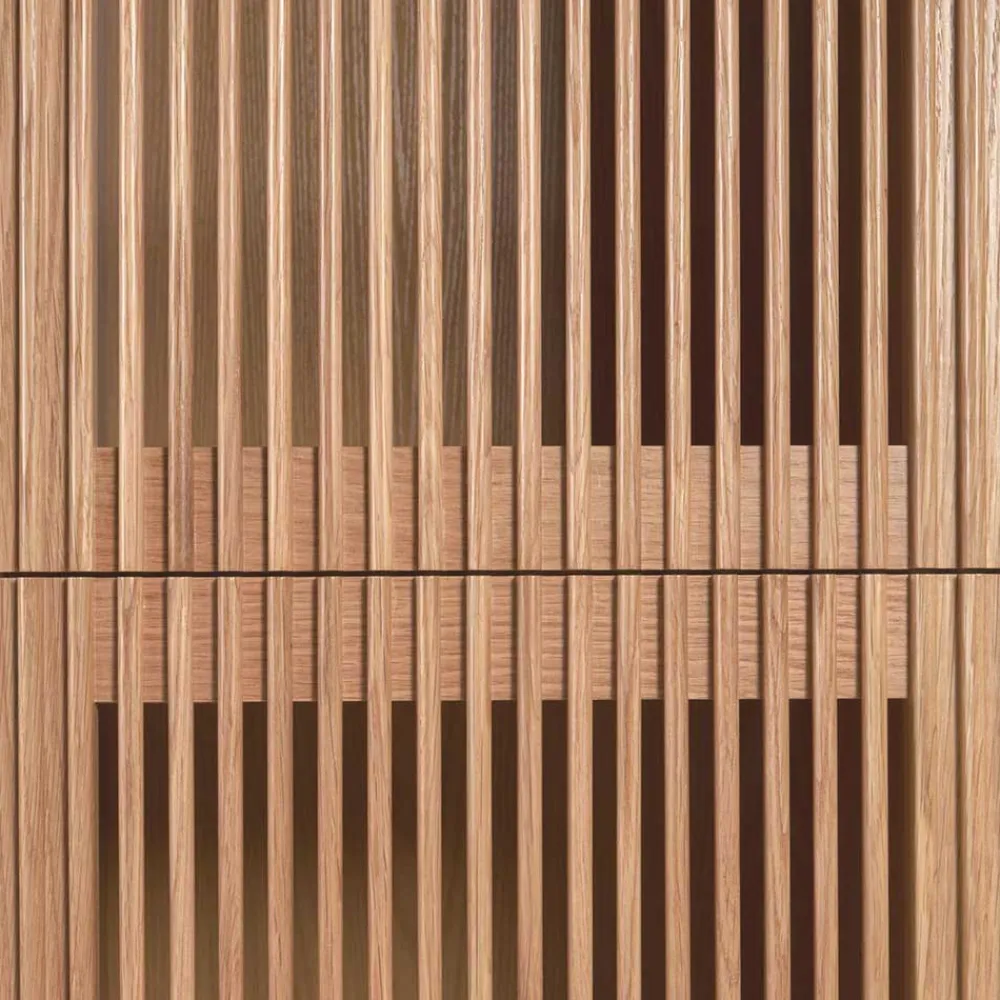 Wohnen Schränke<85x170x43 Schrank mit drei Lamellen Türen - Azuro