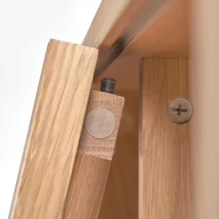 Wohnen Schränke<85x170x43 Schrank mit drei Lamellen Türen - Azuro