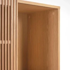 Wohnen Schränke<85x170x43 Schrank mit drei Lamellen Türen - Azuro