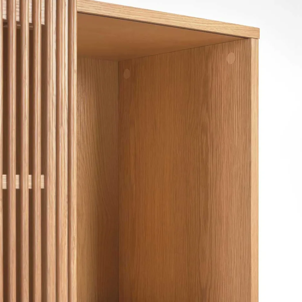 Wohnen Schränke<85x170x43 Schrank mit drei Lamellen Türen - Azuro