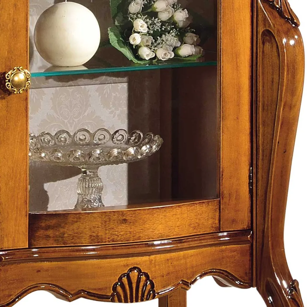 Wohnen Vitrinen<61x100x40 Schrank mit Glastür - Carlenna I