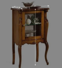 Wohnen Vitrinen<61x100x40 Schrank mit Glastür - Carlenna I