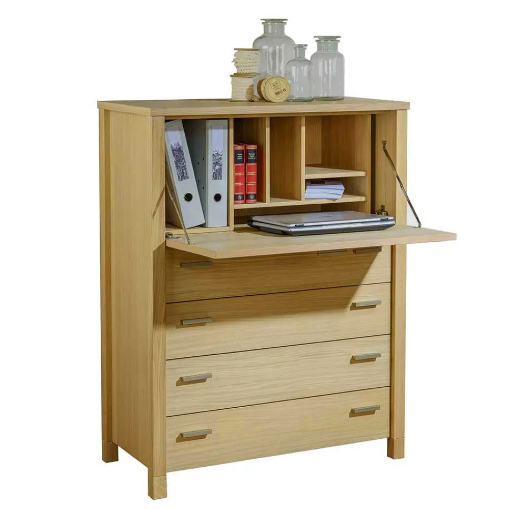 Wohnen Tische<85x110x43 Schrank mit Schreibklappe - Settsura