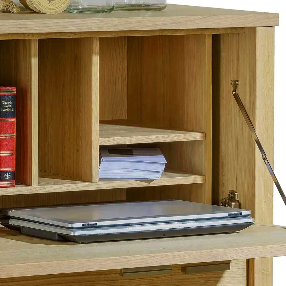 Wohnen Tische<85x110x43 Schrank mit Schreibklappe - Settsura