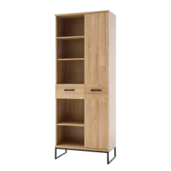 Wohnen Vitrinen<76x196x38 Schrank mit Tür & Schublade - Truvisas