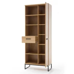 Wohnen Vitrinen<76x196x38 Schrank mit Tür & Schublade - Truvisas