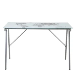 Wohnen Tische<113x73x58 Schreibtisch aus bedrucktem Glas - Ugolina