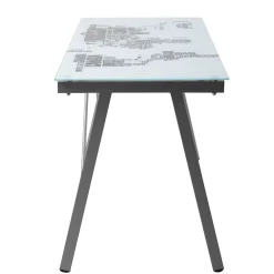 Wohnen Tische<113x73x58 Schreibtisch aus bedrucktem Glas - Ugolina