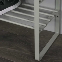 Wohnen Regale<70x49x29 Schuhregal aus Stahl in Graugrün - Citro