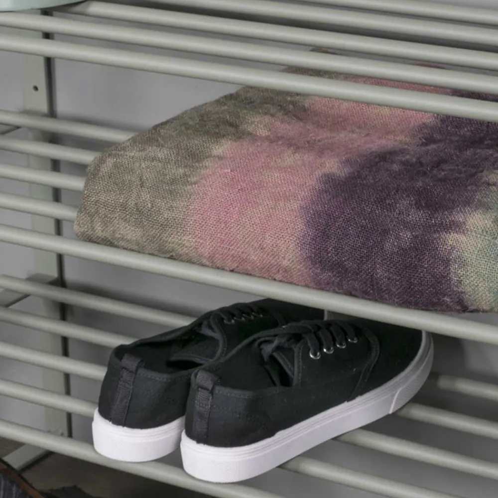 Wohnen Regale<70x49x29 Schuhregal aus Stahl in Graugrün - Citro