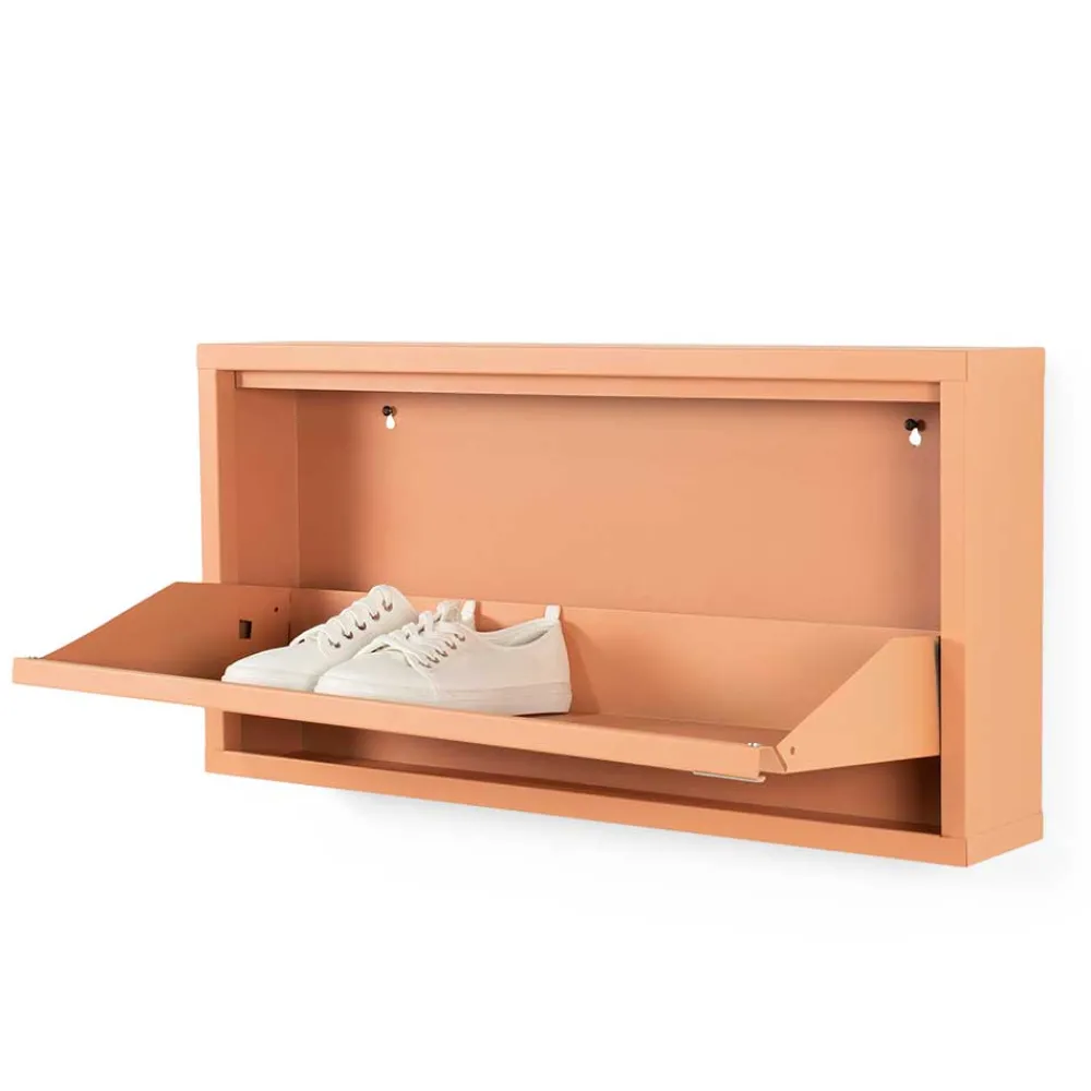 Wohnen Schränke<75x38x13 Schuhschrank mit Klappe aus Stahl - Manty
