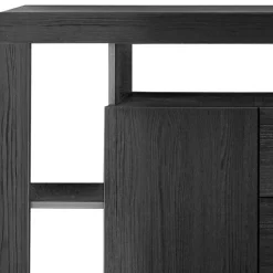 Wohnen Sideboards<172x102x42 Schwarzes Sideboard in Holzoptik - Bihar