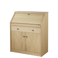 Wohnen Tische<88x101x44 Sekretär mit Eiche Furnier - Bruce