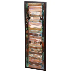 Wohnen Garderoben<33x99x8 Shabby Chic Garderobenpaneel mit 4 Haken - Vosbadus