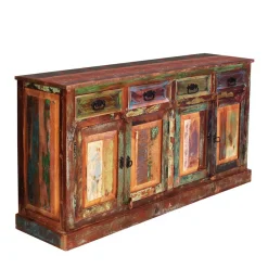 Wohnen Sideboards<160x80x40 Shabby Chic Sideboard auf Sockel - Jamaica