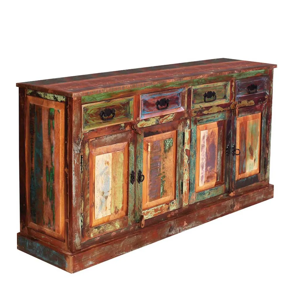 Wohnen Sideboards<160x80x40 Shabby Chic Sideboard auf Sockel - Jamaica