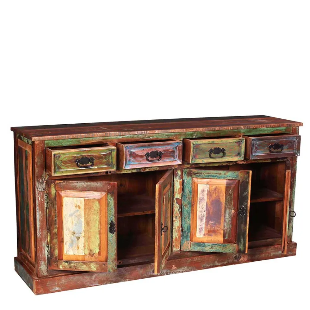 Wohnen Sideboards<160x80x40 Shabby Chic Sideboard auf Sockel - Jamaica