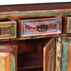 Wohnen Sideboards<160x80x40 Shabby Chic Sideboard auf Sockel - Jamaica