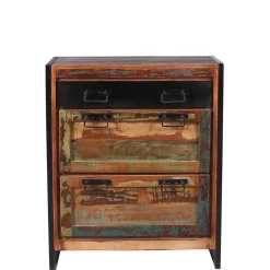 Wohnen Kommoden<80x96x40 Shabby Schuhschrank mehrfarbig - Ensley