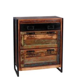 Wohnen Kommoden<80x96x40 Shabby Schuhschrank mehrfarbig - Ensley