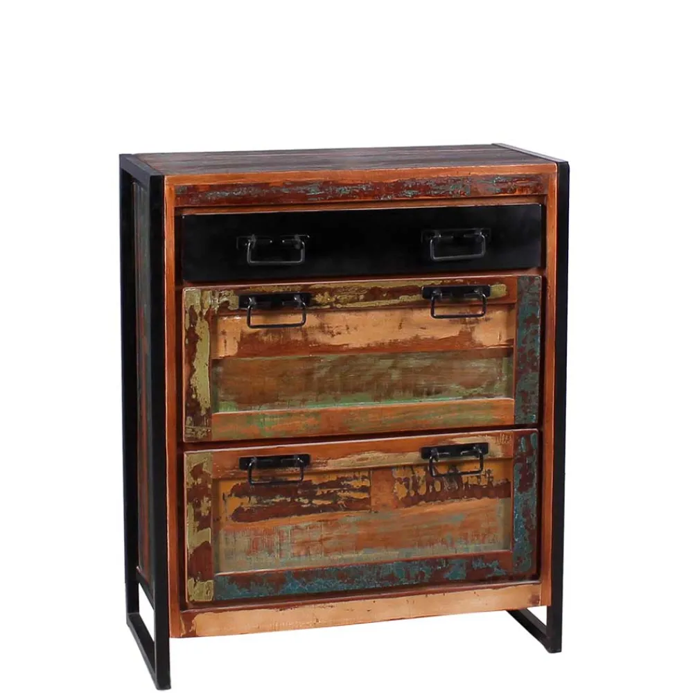 Wohnen Kommoden<80x96x40 Shabby Schuhschrank mehrfarbig - Ensley
