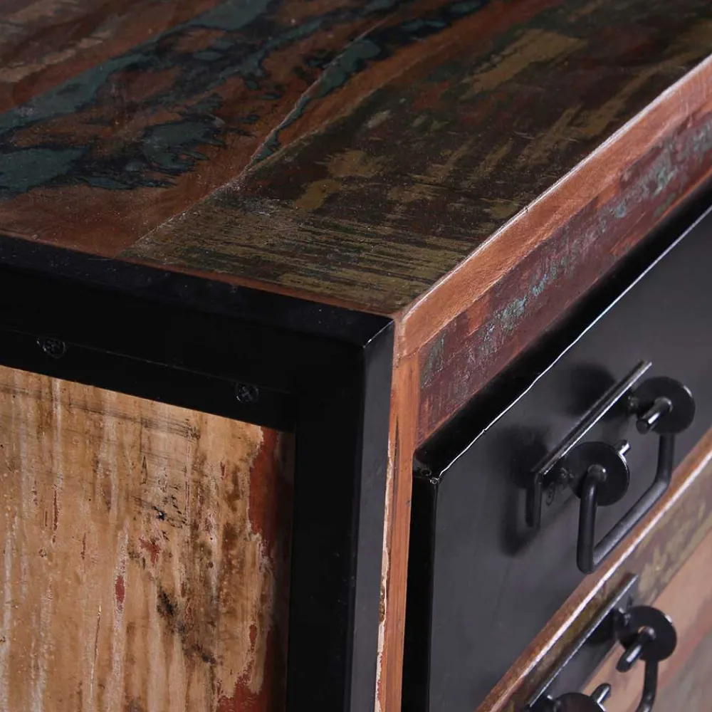 Wohnen Kommoden<80x96x40 Shabby Schuhschrank mehrfarbig - Ensley