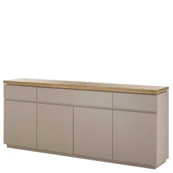 Wohnen Sideboards<200x86x40 Sideboard Anrichte in Taupe & Akazie - Anja