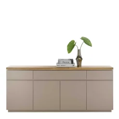 Wohnen Sideboards<200x86x40 Sideboard Anrichte in Taupe & Akazie - Anja
