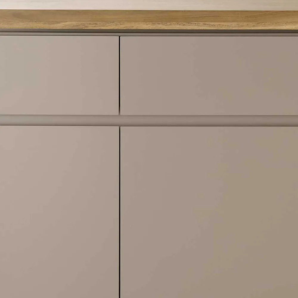 Wohnen Sideboards<200x86x40 Sideboard Anrichte in Taupe & Akazie - Anja