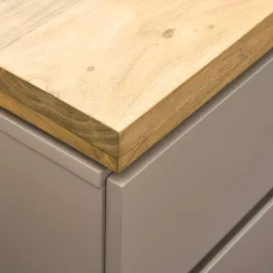 Wohnen Sideboards<200x86x40 Sideboard Anrichte in Taupe & Akazie - Anja