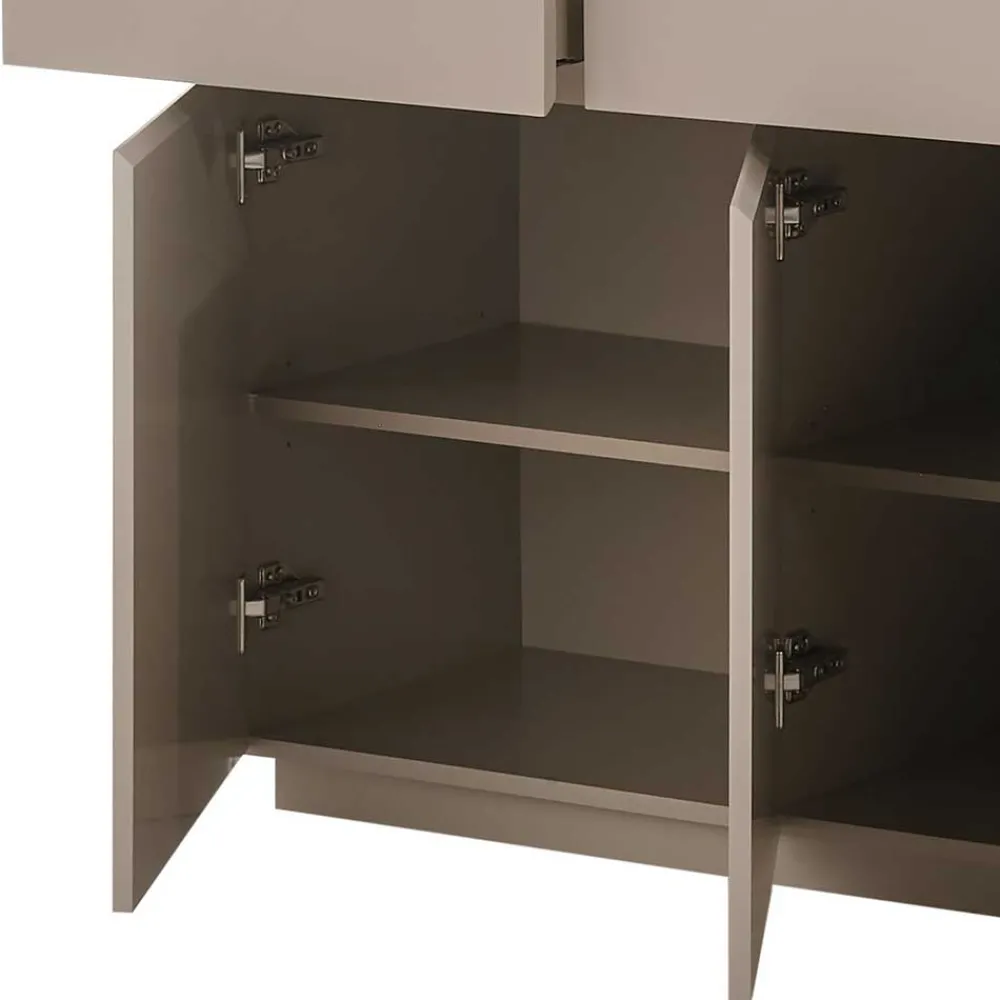 Wohnen Sideboards<200x86x40 Sideboard Anrichte in Taupe & Akazie - Anja
