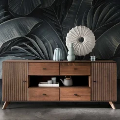 Wohnen Sideboards<180x75x40 Sideboard aus Kernbuche Braun - Malawi