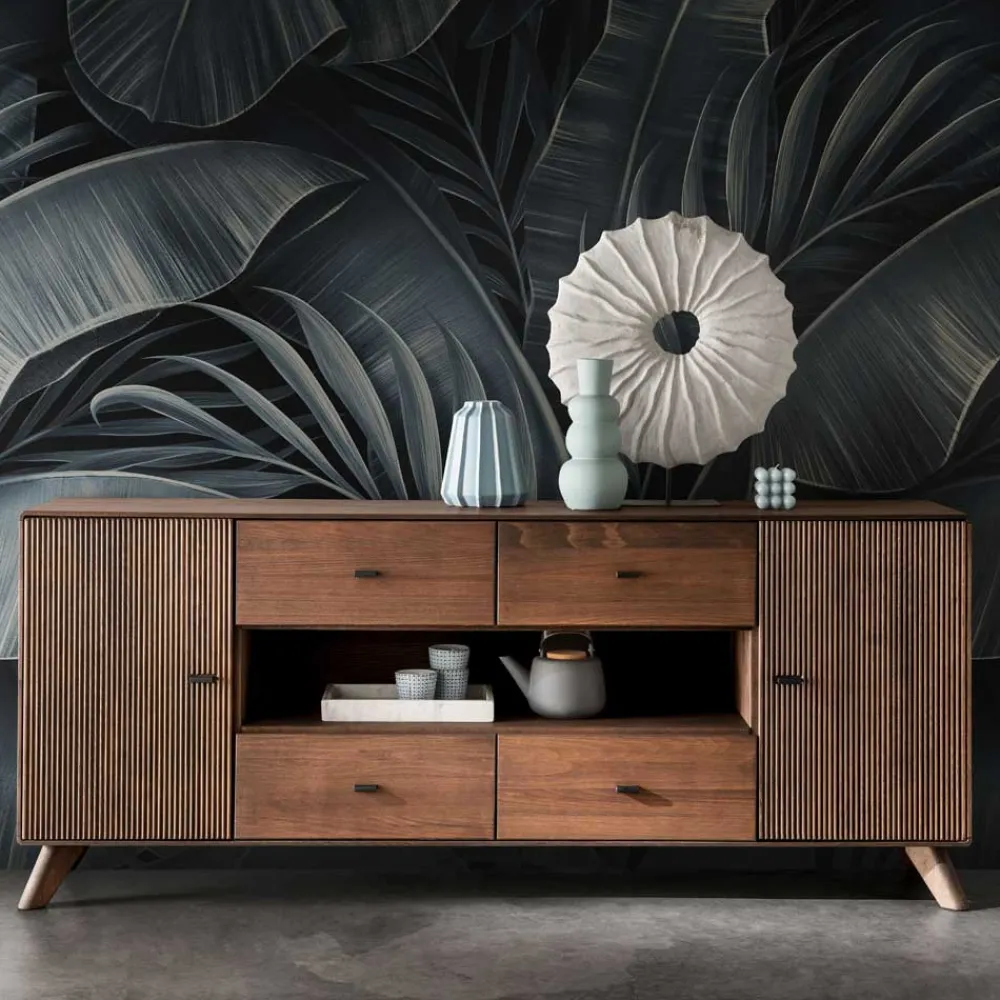 Wohnen Sideboards<180x75x40 Sideboard aus Kernbuche Braun - Malawi