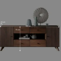 Wohnen Sideboards<180x75x40 Sideboard aus Kernbuche Braun - Malawi