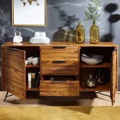 Wohnen Sideboards<160x88x40 Sideboard aus massivem Holz - Dicna