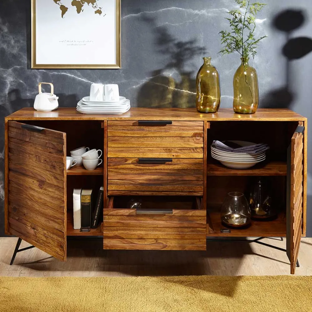 Wohnen Sideboards<160x88x40 Sideboard aus massivem Holz - Dicna