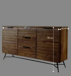 Wohnen Sideboards<160x88x40 Sideboard aus massivem Holz - Dicna