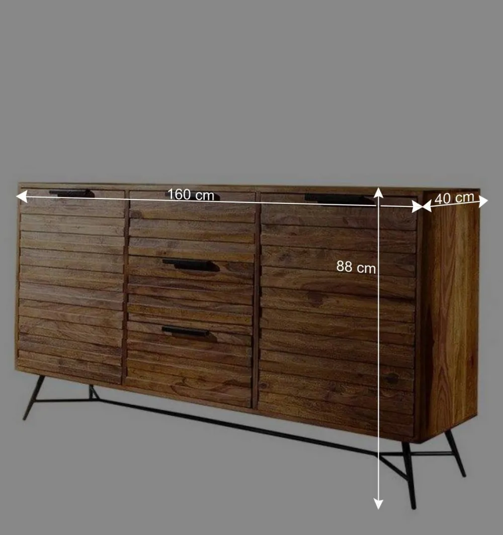 Wohnen Sideboards<160x88x40 Sideboard aus massivem Holz - Dicna