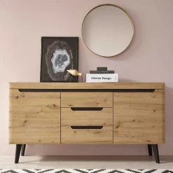 Wohnen Sideboards<160x83x40 Sideboard im Skandi Chic modern - Olcian