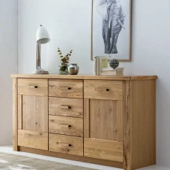 Wohnen Sideboards<165x87x44 Sideboard in Asteiche auf Sockel - Zamron