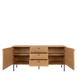 Wohnen Sideboards<150x75x40 Sideboard in Eiche Natur Furnier - Virona