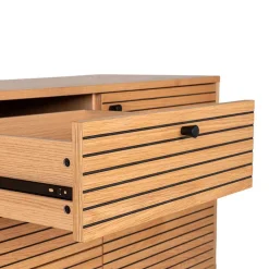 Wohnen Sideboards<150x75x40 Sideboard in Eiche Natur Furnier - Virona
