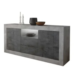 Wohnen Sideboards<184x86x43 Sideboard in Grau zweifarbig - Faith