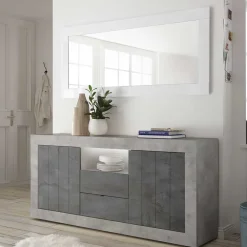 Wohnen Sideboards<184x86x43 Sideboard in Grau zweifarbig - Faith